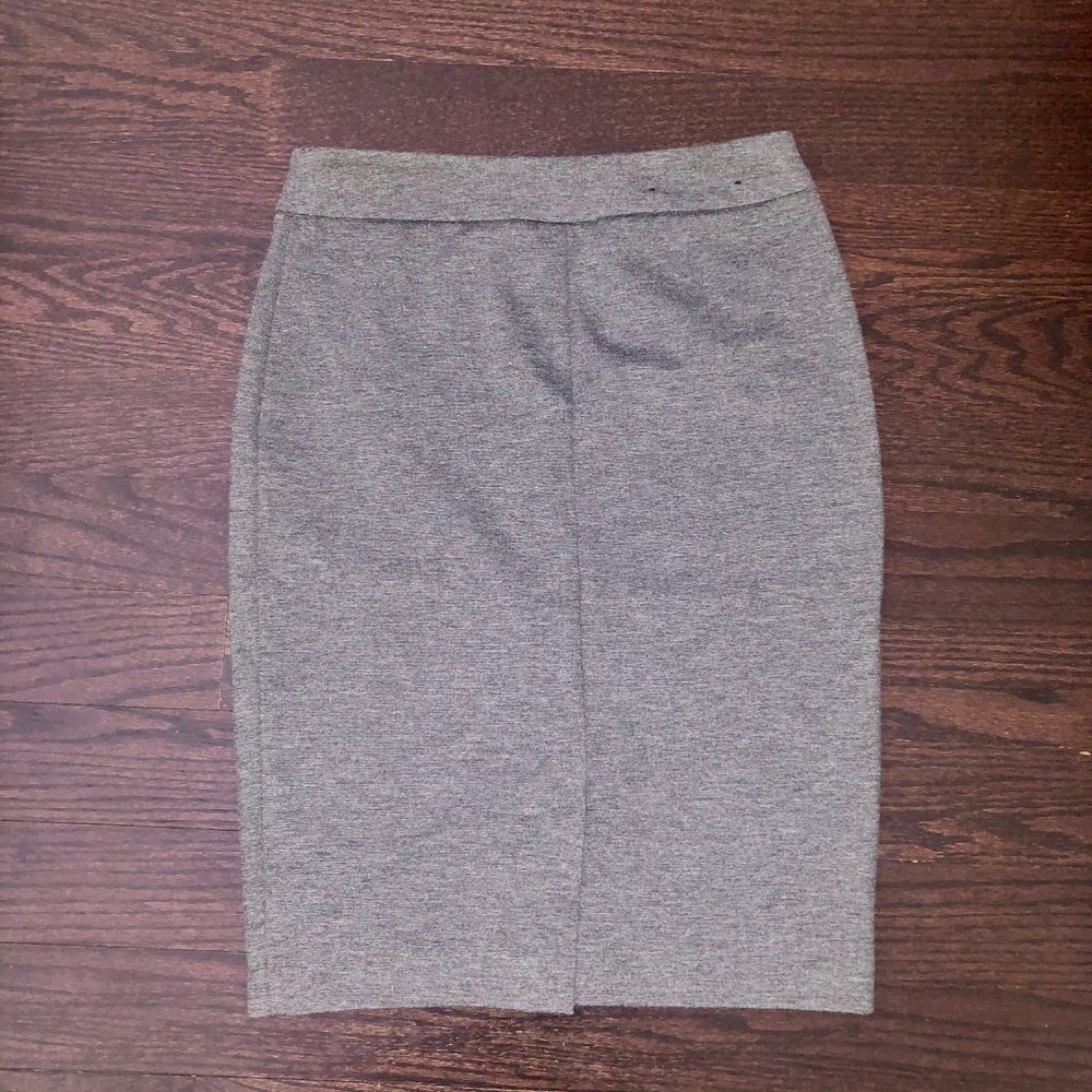 Grey Pull-On Pencil Skirt